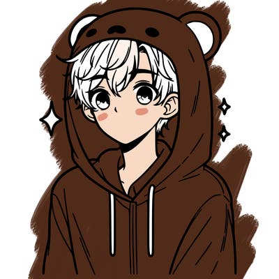 a 17 year old boy in a cute animal hoodie