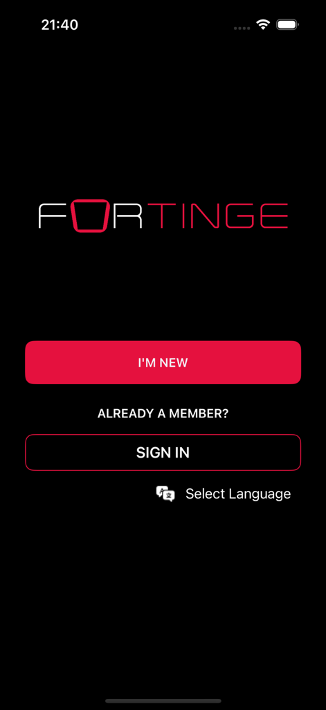 ForPrompt Mobile - ForPrompt Mobile welcome screen with login and signup options