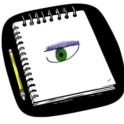 a blank sketch pad