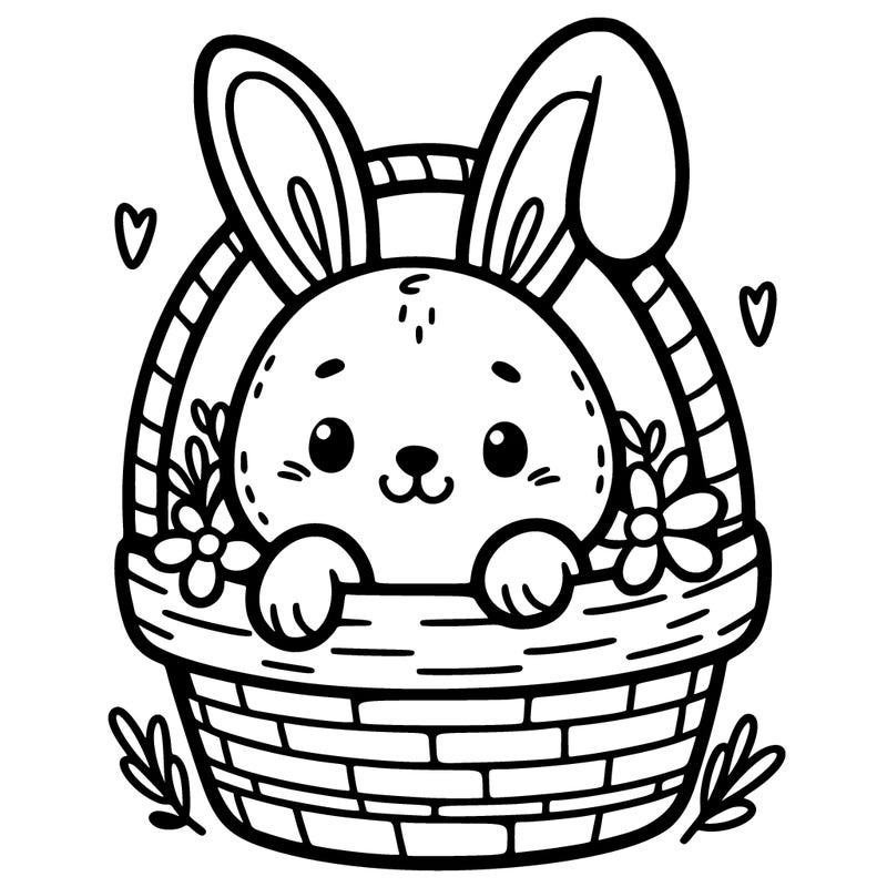 easter bunny in basket