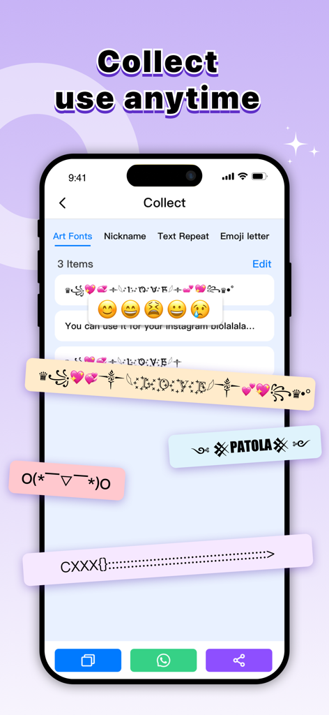 소셜 미디어 자기소개 및 게임 닉네임을 위한 장식적인 아트 폰트 및 스타일리시한 기호 모음