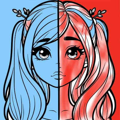 realistic girl split