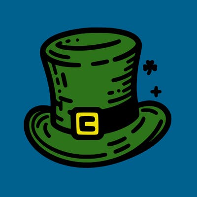 st patrick hat with thin lines