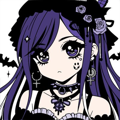 anime - goth girl