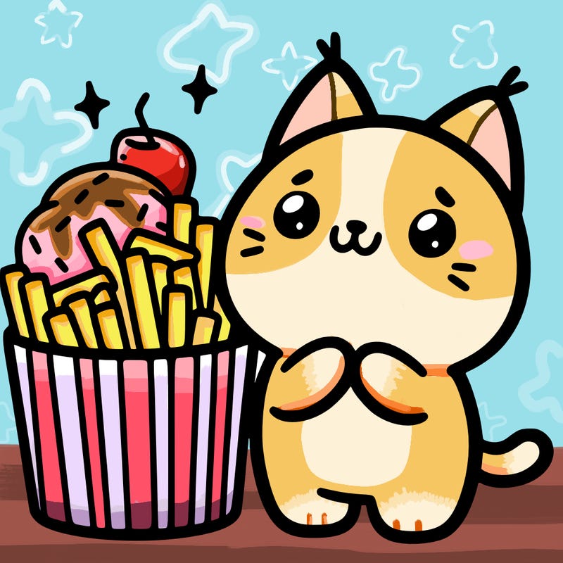 cute food cat
