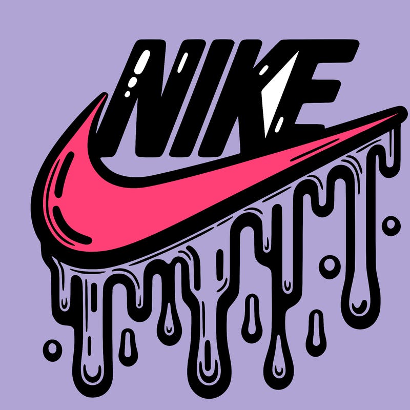 dripping nike logo