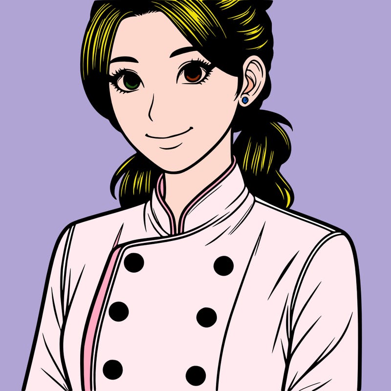 realistic asian woman cuisine chef