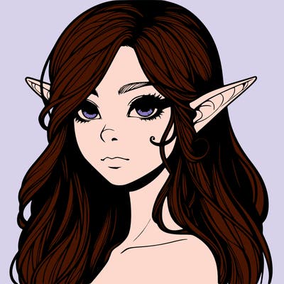 elf girl realistic dark fantasy
