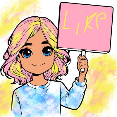 realistic girl holding up a sign