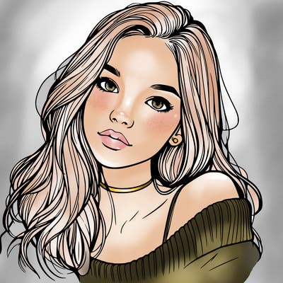 beautiful teenage woman realistic