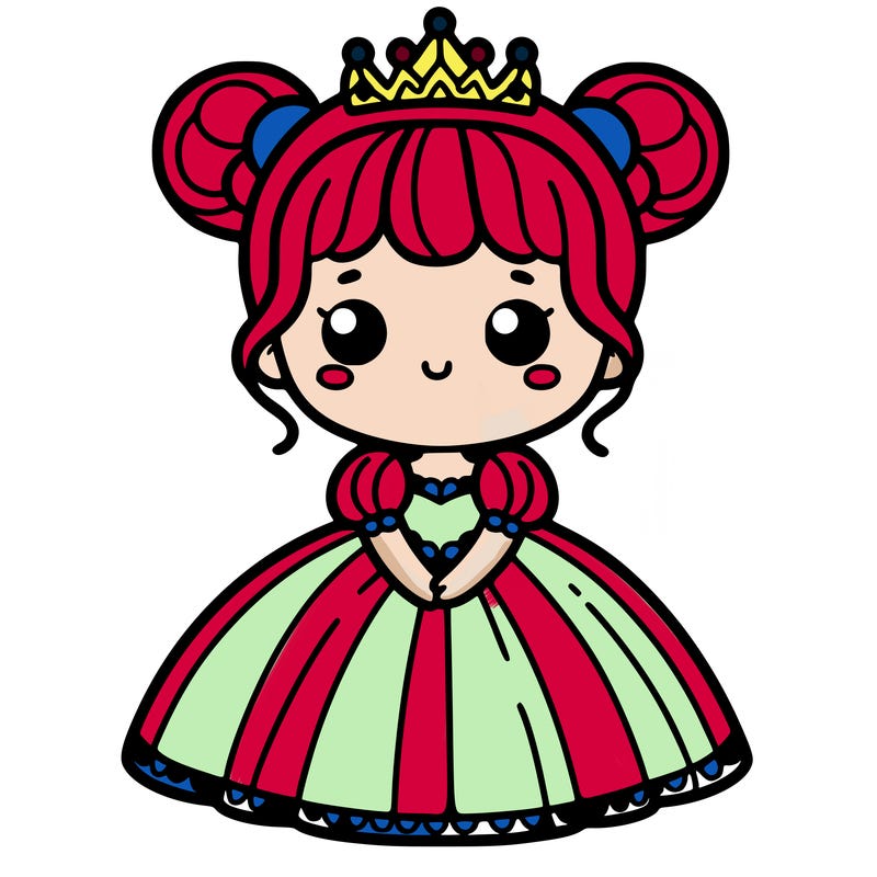 a girl with a princess dress