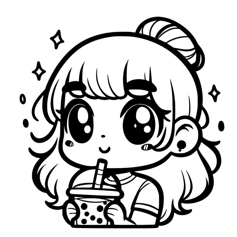 girl with boba