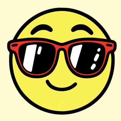emoji with sunglasses