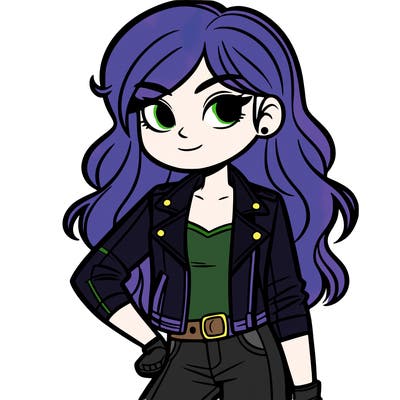 girl in leather