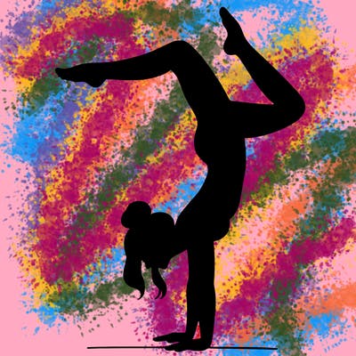 a woman doing a handstand