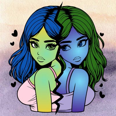 realistic girl split