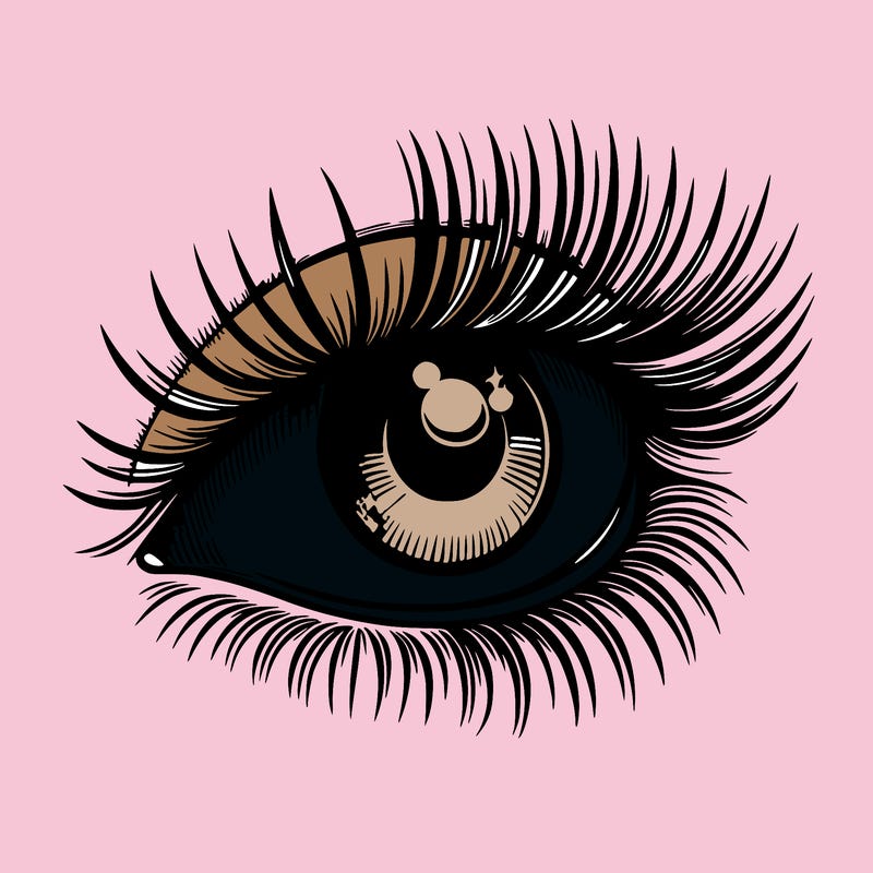realistic eye long eylashes