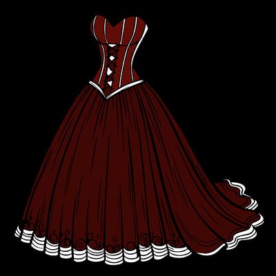 wedding dress-corset and a long and flowy skirt