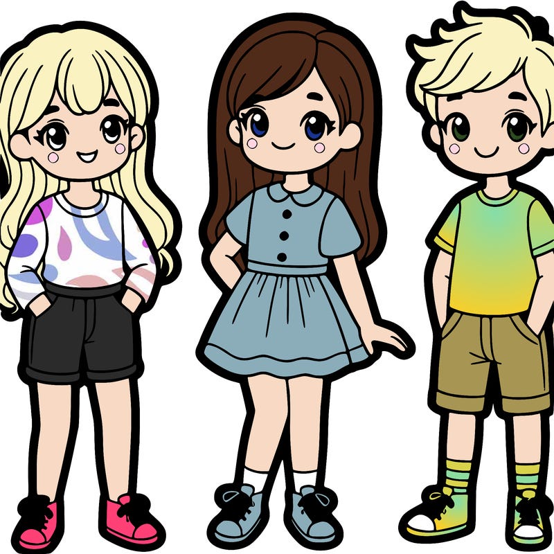 three girls and 1 boy