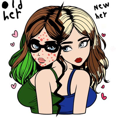 realistic girl split