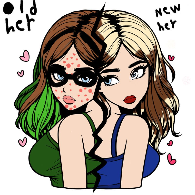 realistic girl split