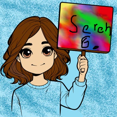 realistic girl holding up a sign