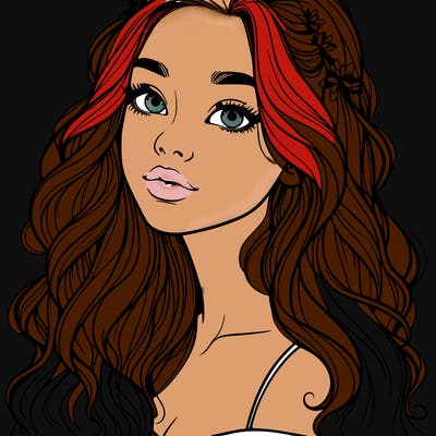 beautiful realistic, teenage girl