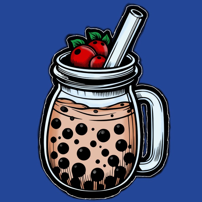 boba tea big realistic