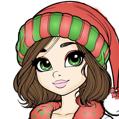 realistic christmas girl