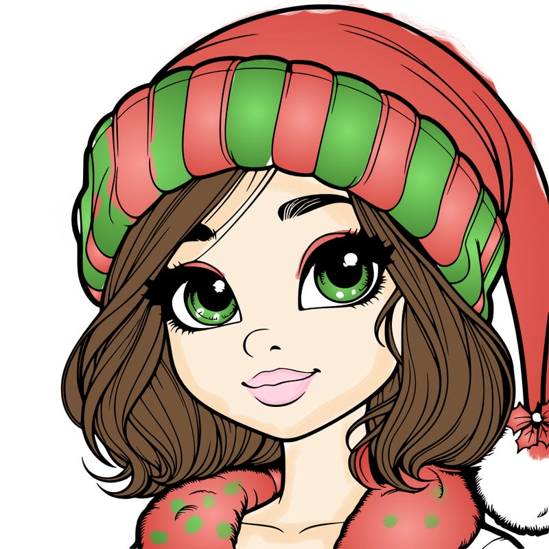 realistic christmas girl