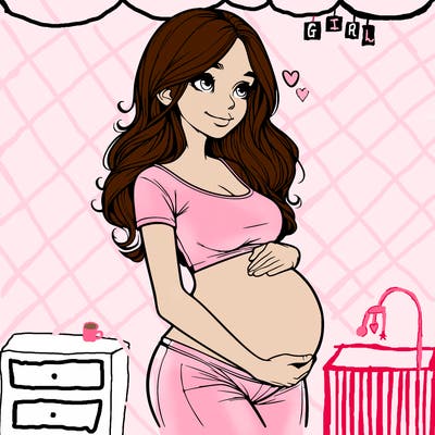 realistic pregnant girl