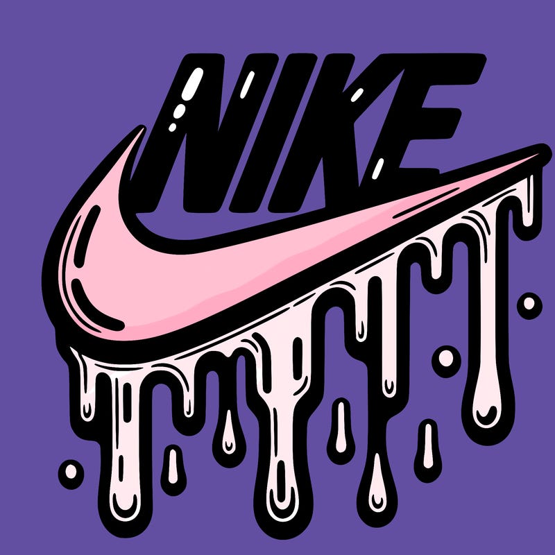 dripping nike logo