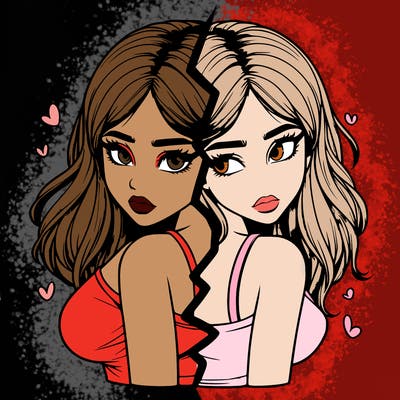 realistic girl split