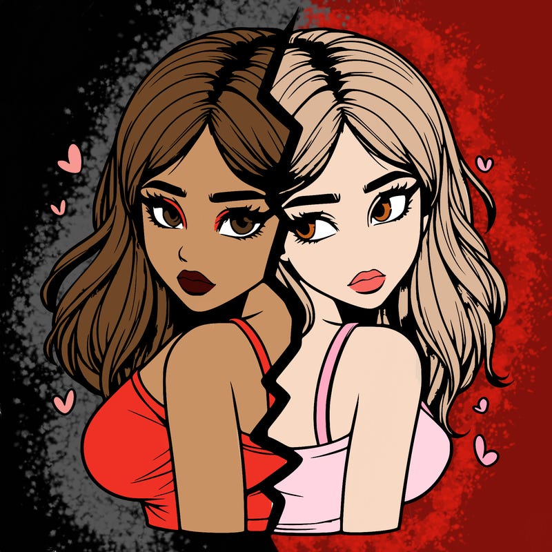 realistic girl split