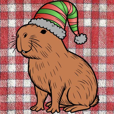 christmas capybara