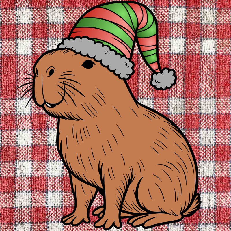 christmas capybara