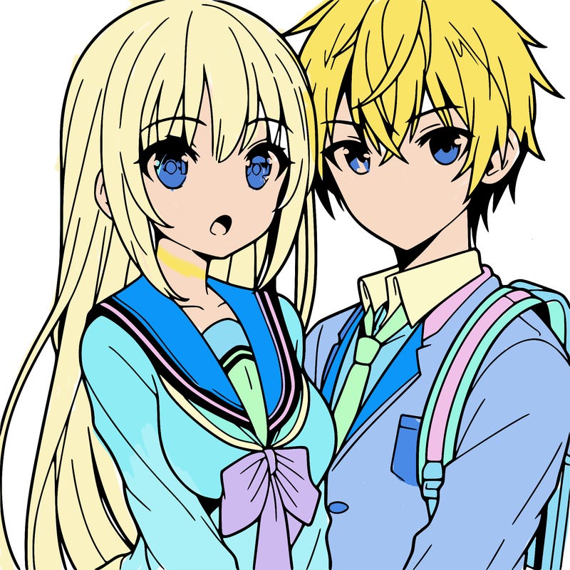 anime girl and boy