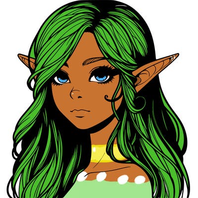 elf girl realistic dark fantasy