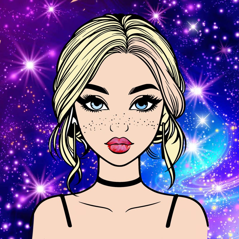 realistic girl with makeup on