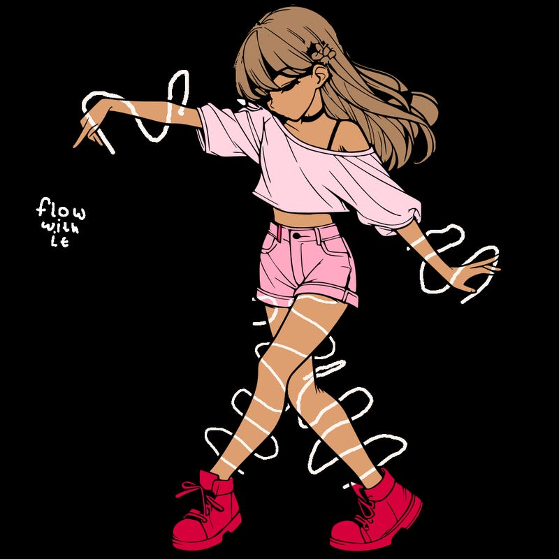 realistic girl danceing