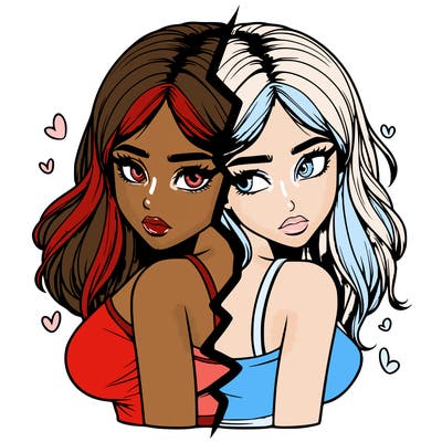 realistic girl split