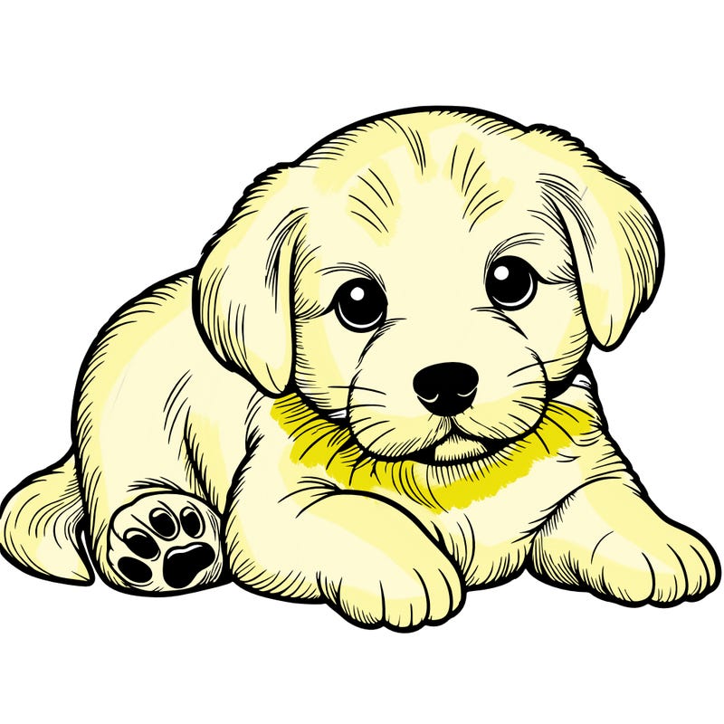 a cute realistic puppy