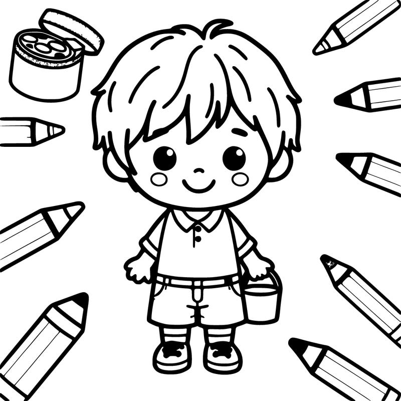 easy color little kid