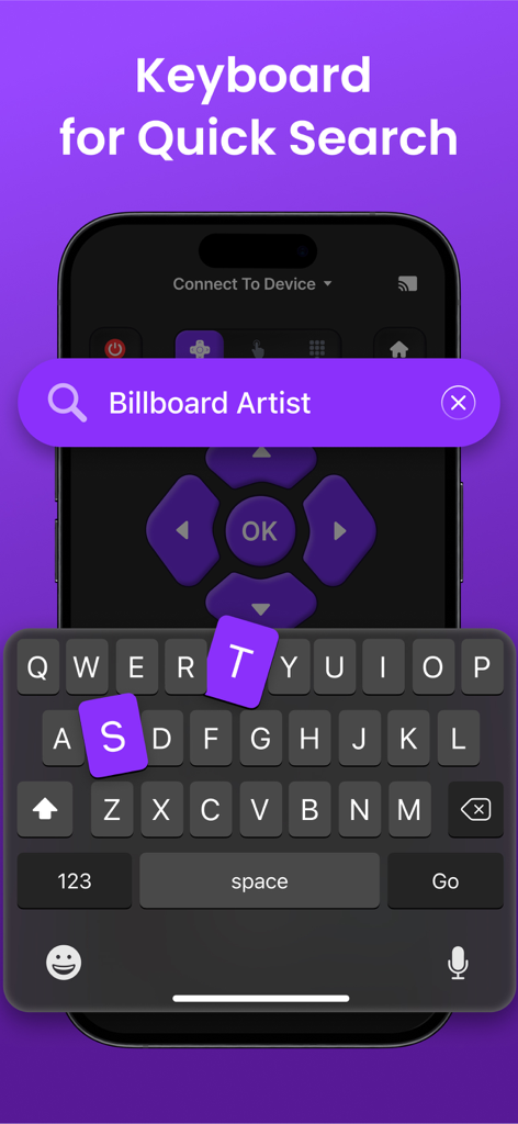 TV Remote - Universal Control・ - Universal TV remote app keyboard for quick search on iPhone
