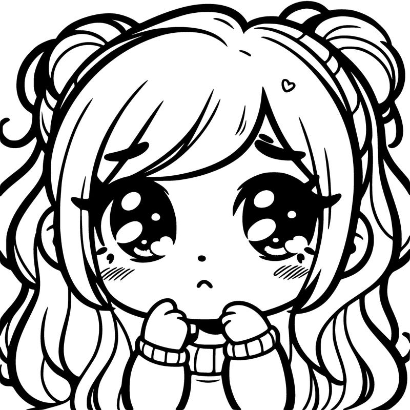 shy cute girl