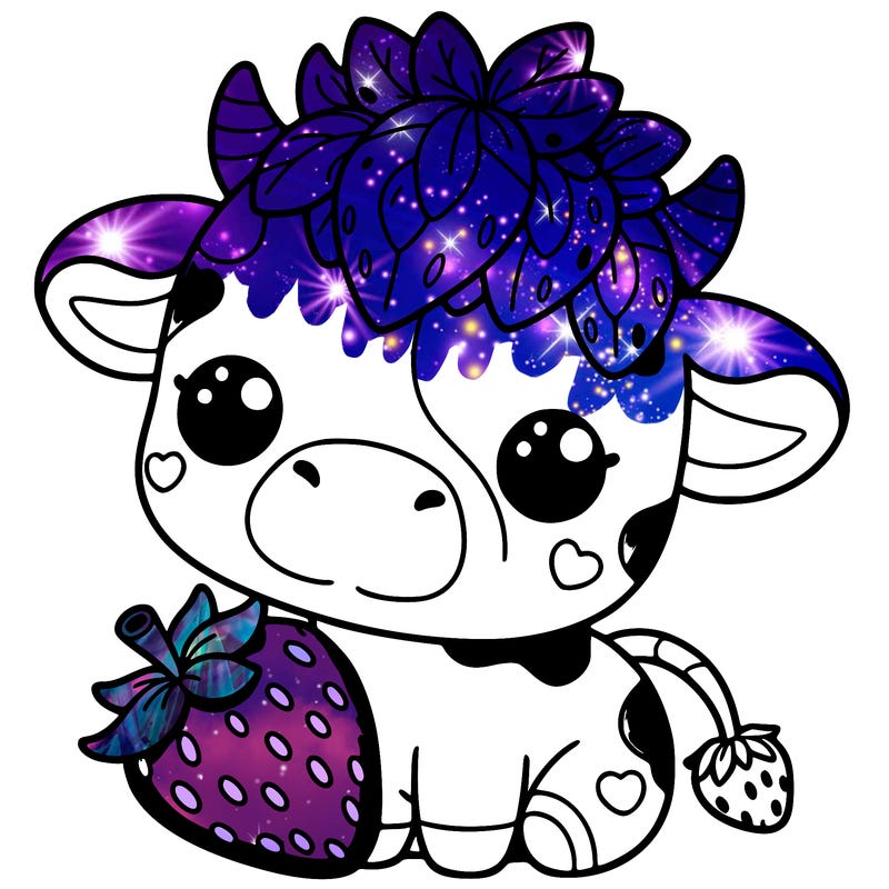 cute strawberry cow