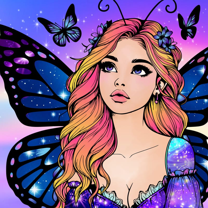 butterfly fairy realistic girl