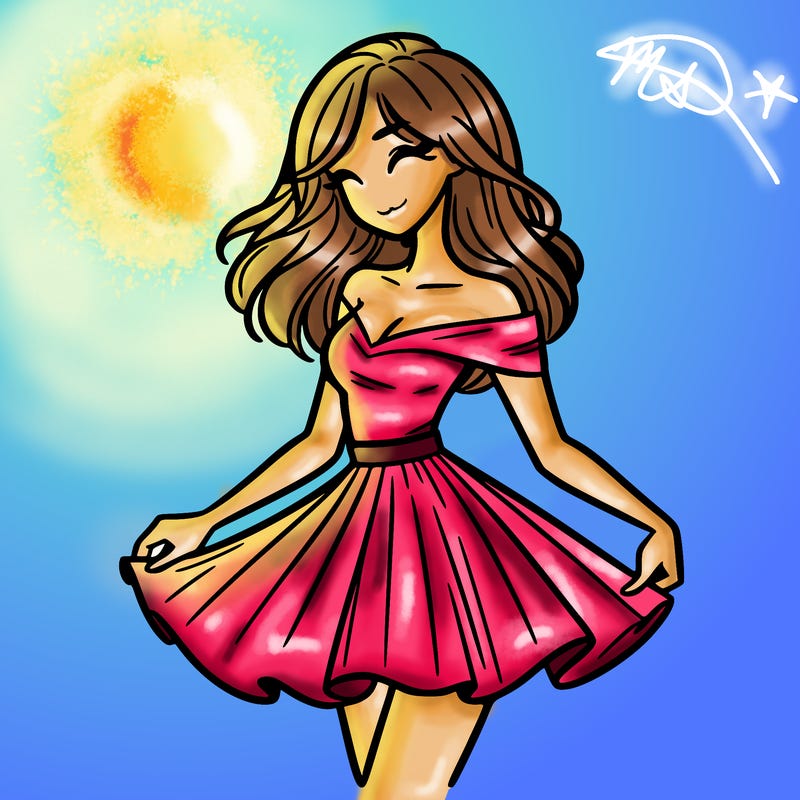 woman in skirt