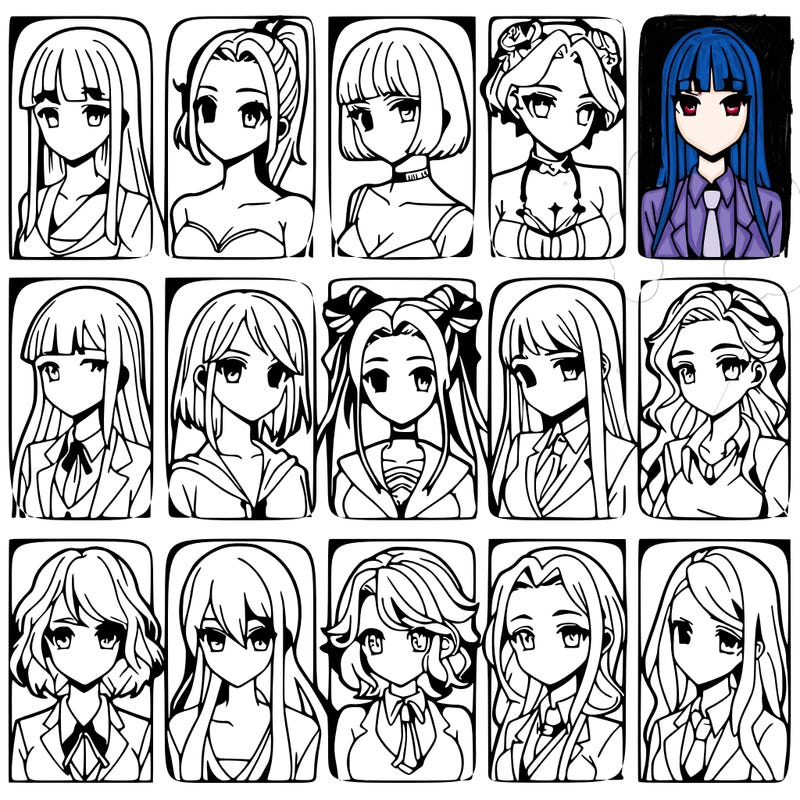 girls that look diffrent anime