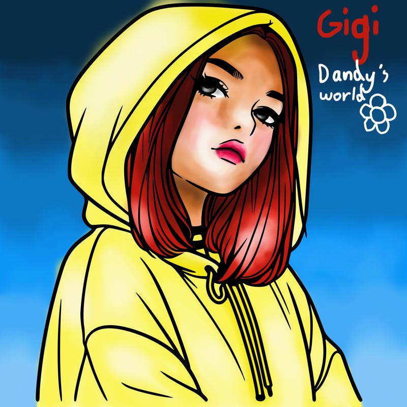 a realistic girl in a hoodie